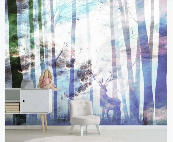 

custom wallpaper murals 3d stereo forest scenery wall painting living room bedroom backdrop decoration mural