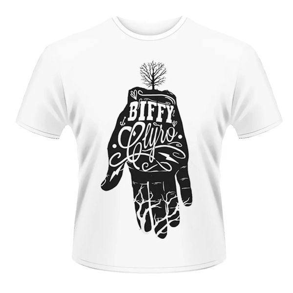 

biffy clyro white hand licensed men t-shirt, White;black