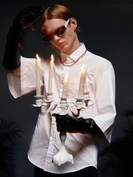 

x luis velazquez men high low hem shirt z2ry#, White;black