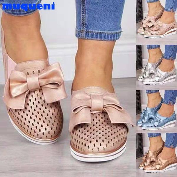 

women's shoes large size sandals fashion bow hole thick bottom single shoesspring and summer gladiator casual lace-up, Black