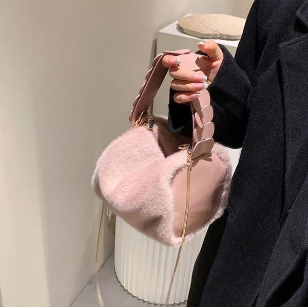 

fall/winter women's bag plush chain handbag shoulder messenger bags