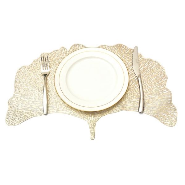 

mats & pads pvc hollow insulation placemat pad table bowl mat home decor heat resistant ginkgo biloba leave shape for dining #