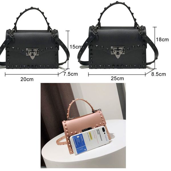 

jelly for solid flap fashion messenger rivet shoulder small big lady handbags bags women's lj200128