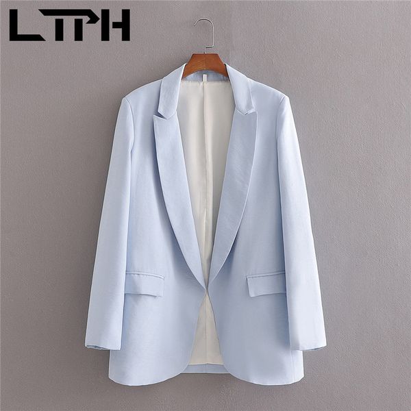 

all-match casual jackets long sleeve none button cardigan women blazer vintage lady suit coat solid blazers spring 210427, White;black