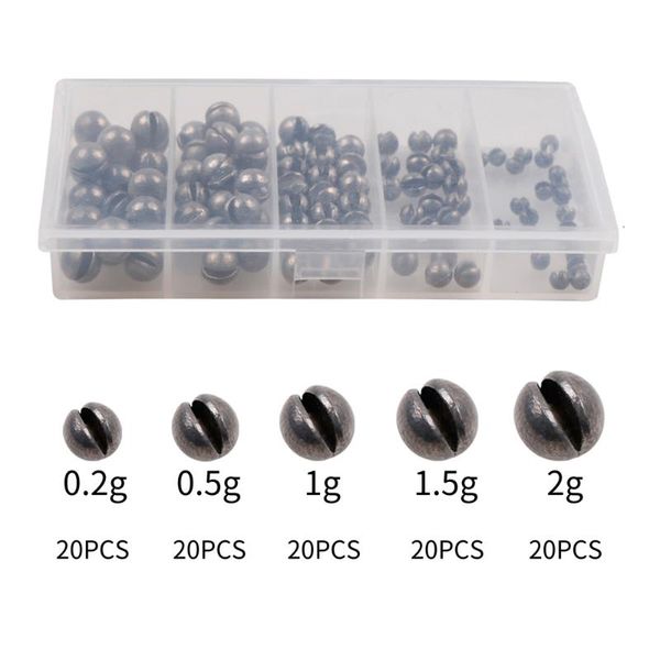 

fishing hooks 100 pcs/box open bite lead set bare fishing-clip drop biting round plumb bob auxiliary tackle gear accessories
