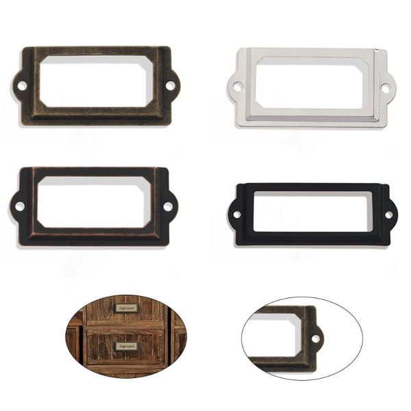 

greeting cards 8pcs drawer name card label holder frames pull frame cabinet box case knob for furniture hardware