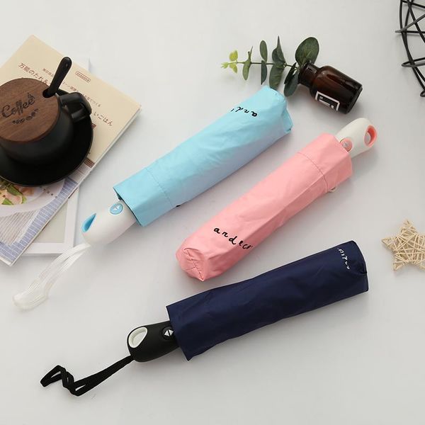 

umbrellas creative fully automatic clear umbrella dual-folding black glue couple sun protection uv female ultra-light