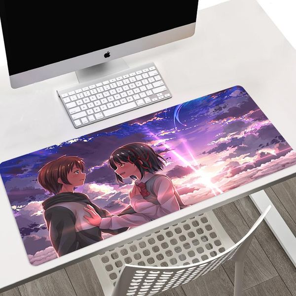 

mouse pads & wrist rests pad gamer anime your name deskmat keyboard mat computer large desk mousepad kawaii gaming accessories diy