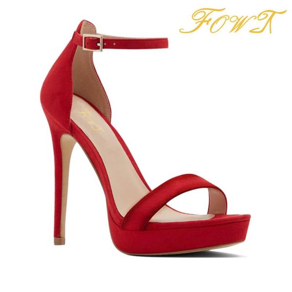 

dress shoes red flock thin heel pumps high heels open round toe d'orsay woman party wedding large size 4-16 fowt, Black