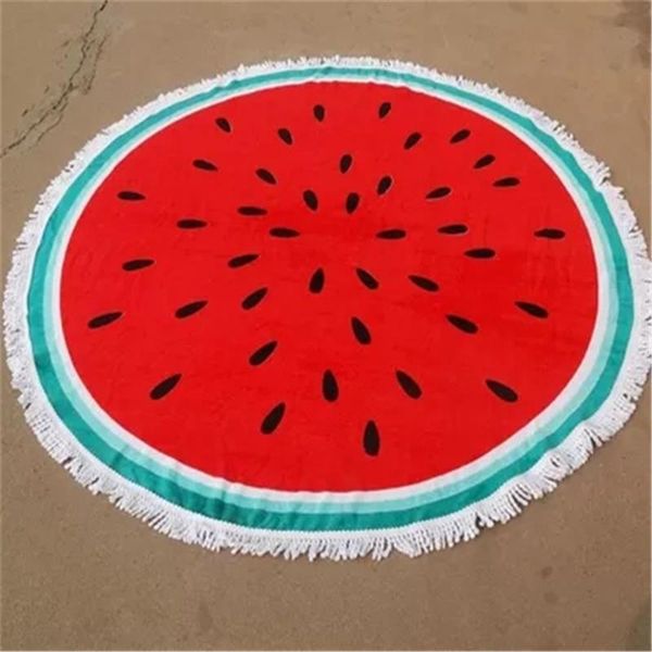

towel printed beach 100 cotton round tassel large drap de plage playa camping luxury quick dry summer pool q