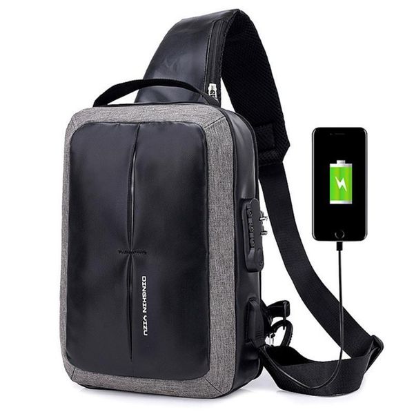 

backpack 2021 casual bag waterproof nylon single shoulder strap pack high-capacity fashion summer men chest