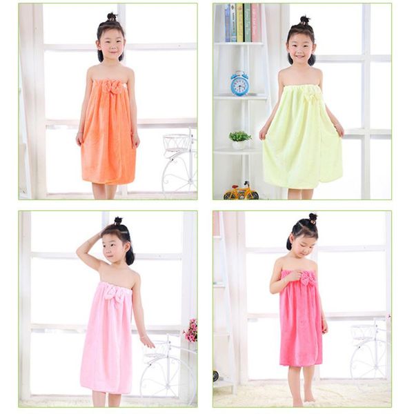 

towel style children's bath skirt microfiber bow
