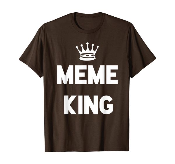 

mens meme king tshirt, White;black