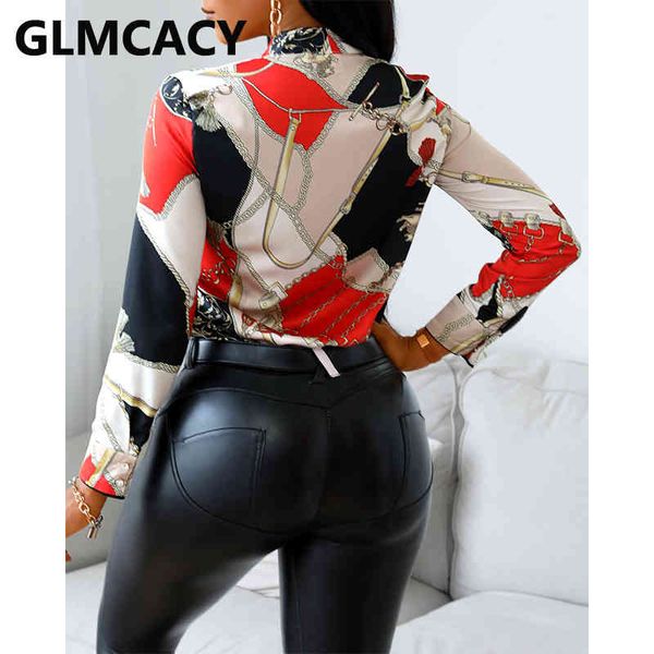 

women tie neck scarf print long sleeve casual shirt elegant blouse, White