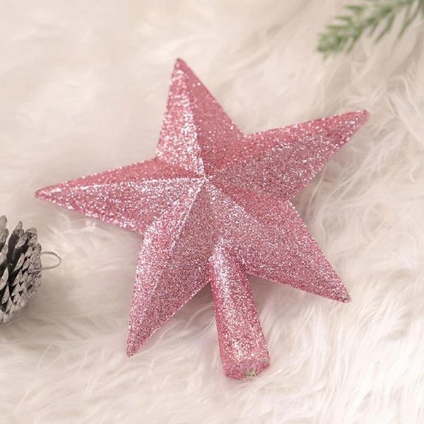 

christmas decorations 15cm tree sparkle star glittering hanging er decoration ornaments home decor (pink)