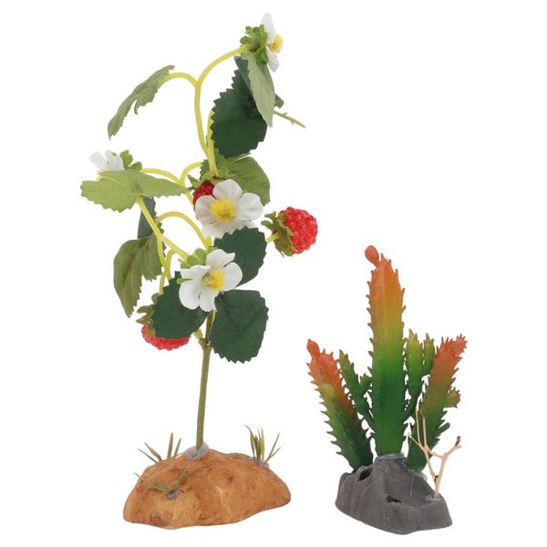 

decorations 2pcs resin fish tank landscaping plants aquarium lifelike decor