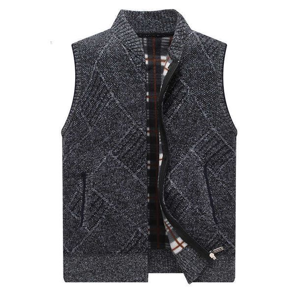 

men's sweaters winter vests thick fleece knitted cardigan waistcoat male casual sweater vest for men sleeveless mens clothes g8ed, White;black