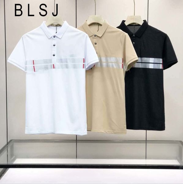 

brand embroidery polo shirt high-end fabric double silk beads v, White;black