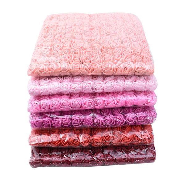 

144pieces christmas decorative flower wreath pe teddy bear of roses wedding scrapbook artificial flowers home decor fake & wreaths