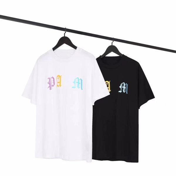 

trendy angel t shirt men's color letter printing short sleeve size s-xl black and white cotton fabric high luxury texture support mass, White;black