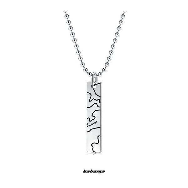 

pendant necklaces babama2021 men's necklace fashion design sweater niche hip hop couple gift women, Silver