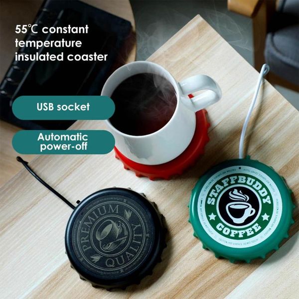 

carpets usb warmer cup fashion grain milk coffee heat beverage mug mat keep drink warm heater for home office