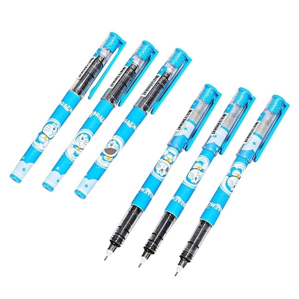 Desenhos animados moda gel canetas 0.5mm kawaii estilo preto tinta escrita estudantes aprendizagem acessórios de escritório artigos de papelaria suprimentos 210330