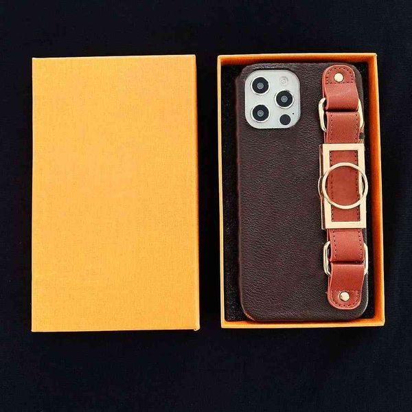 

fashion designers luxury phone case for iphone 11 13 14 pro max 12 x xs xr 7 8 plus mini se brand brown flower pattern phone cases wristband