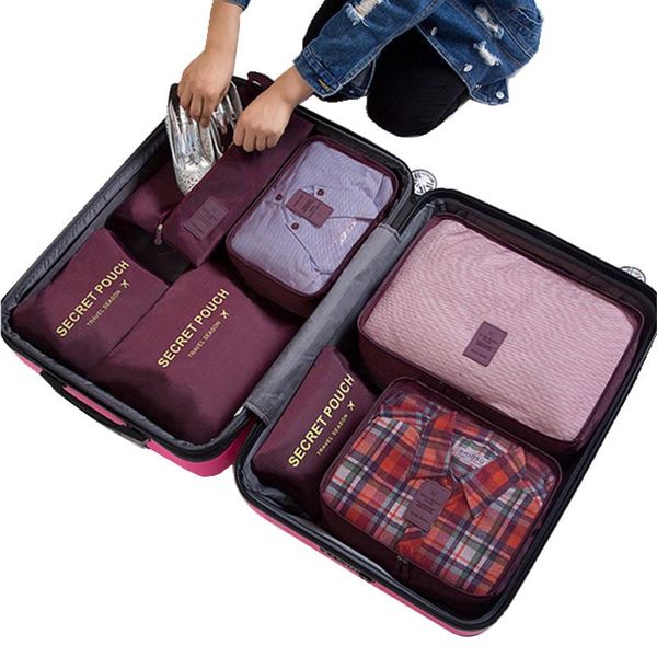 

kitchen storage & organization 7pcs/set travel organizer bags portable luggage clothes tidy pouch suitcase packing set cases
