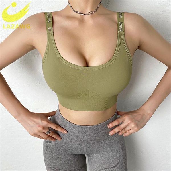 

yoga outfit lazawg sports bra women high impact beautiful back bras seamless breathable fitness underwear female sport crop