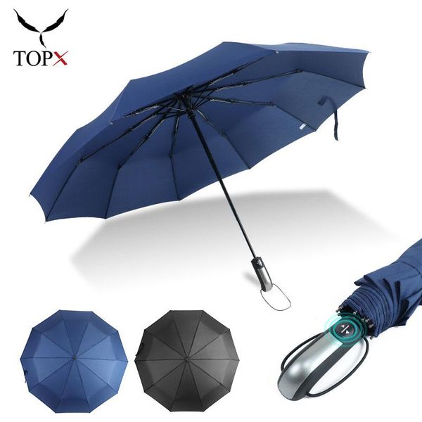 

umbrellas windproof umbrella automatic 3 10 ribs folding men rain woman big women's portable business parasol paraguas