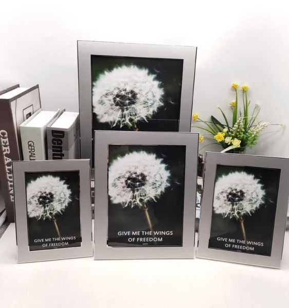 

frames develop pos light silver 6 / 7 8 10 inch metal vintage cute square glass po wedding personalized picture frame decor