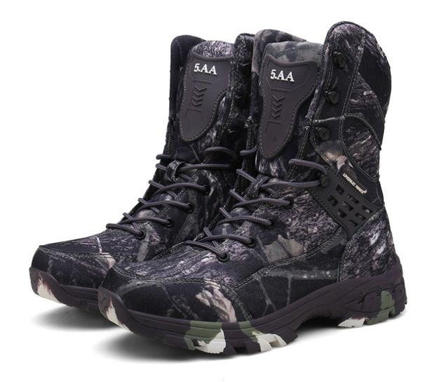 Homens Militares Tactical Luxurys Botas Outono Inverno Impermeável De Couro Army Boot Deserto Sapatos de Trabalho de Segurança Combate Ankle Plus Size 47