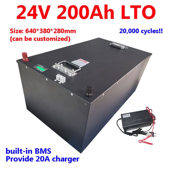 GTK Sola Pil 24 V 200AH 160AH LTO Pil Paketi 2.4V 12S 28.8 V Lityum Titanat Motorhome Büyük Güç Ekipmanları + 20ACharger