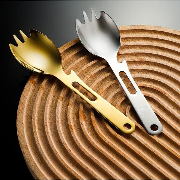 

forks 304 stainless steel fork spoon one fruit knife butter beer open cake salad