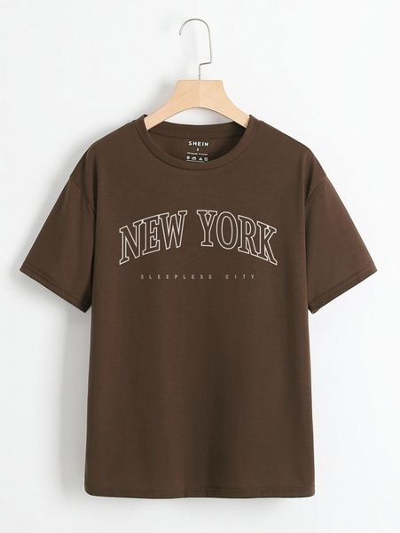 

letter graphic crew neck tee t7af#, White