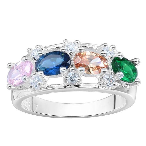 

wedding rings hainon cute fashion flower ring luxury female silver color engagement vintage party band for women gifts, Slivery;golden