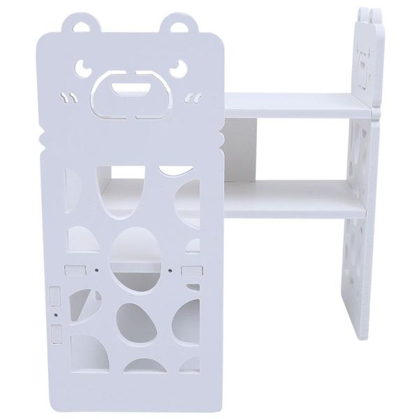 

hooks & rails 1pc desksmall book shelf bedroom table home ornament (white)