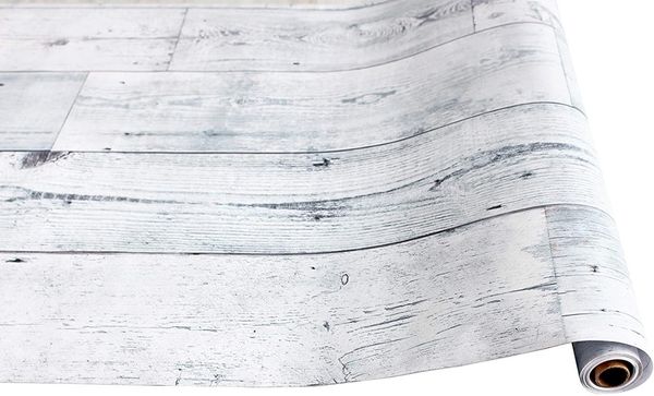 

wallpapers non residue peel and stick wood shiplap plank self-adhesive light grey white blue distressed removable wallpaper