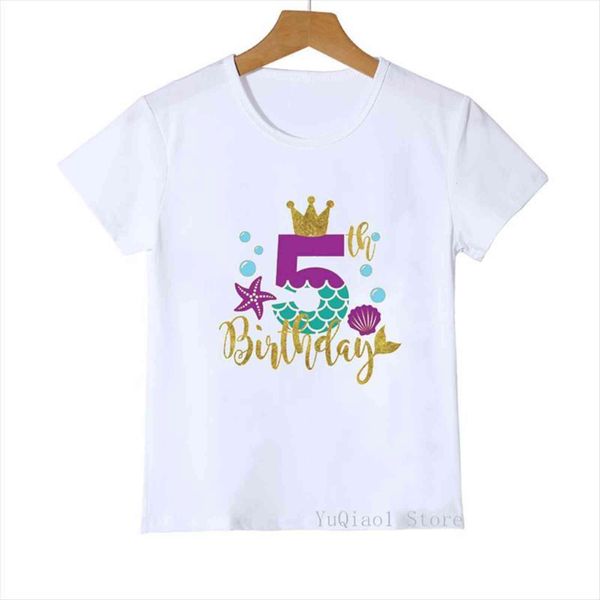 

kids happy birthday number 1 10 letter print t shirt girls lovely graphic baby toddler teen clothes, Blue