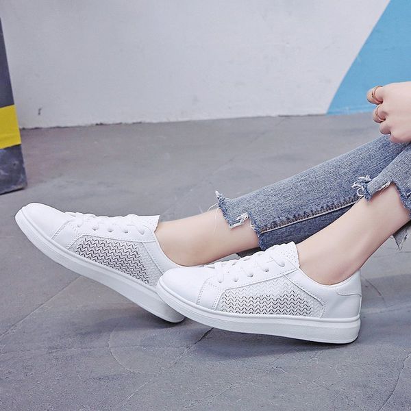

dress shoes casual female sports shoes with shoelaces, white vulcanized shoes, breathable, for spring and summer oqhv, Black