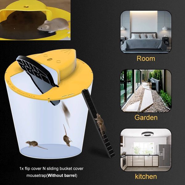 

auto reset flip rat killer n slide bucket lid mouse/rat trap