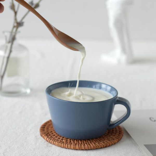 

mugs 300ml nordic blue simple mug ceramic coffee breakfast milk cup
