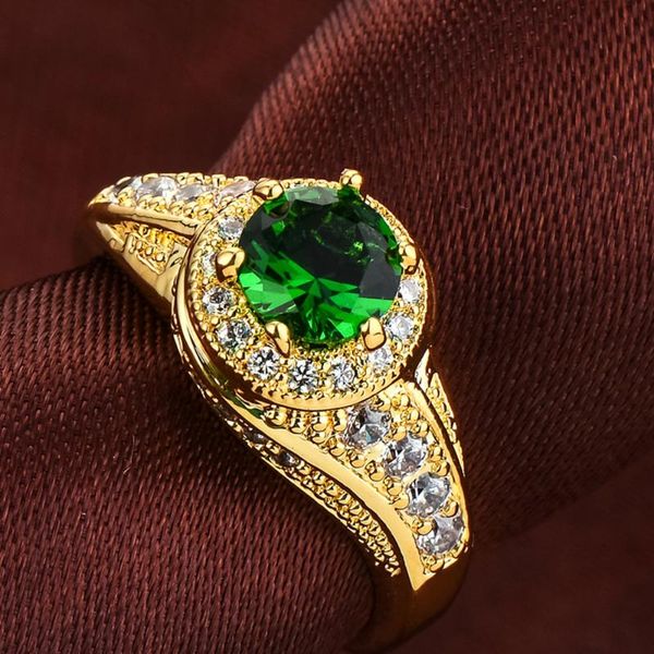 

wedding rings solitaire ring yellow gold filled bridal size 7,8,9, Slivery;golden