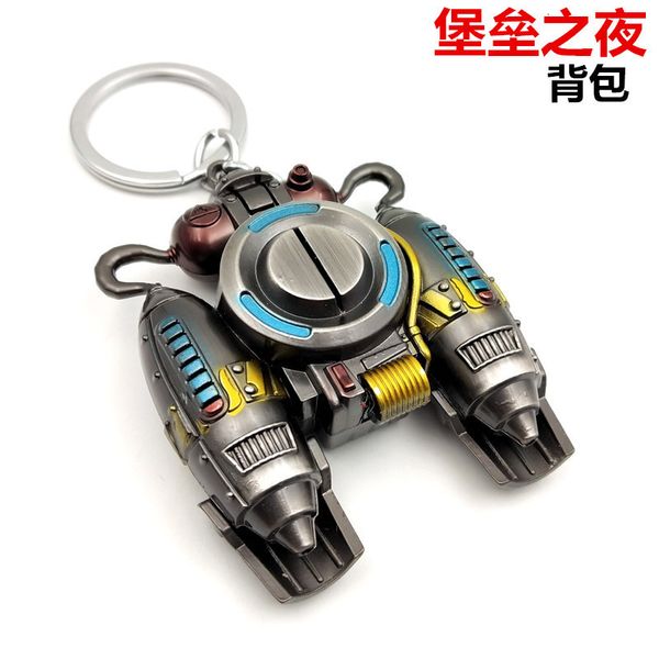 

key chain fortress eat chicken game peripheral night backpack model pendant sale, Silver