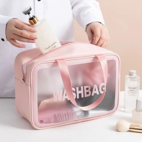 

storage bags makeup bag ins large-capacity portable travel wash transparent waterproof skin care box large cosmetic organizer