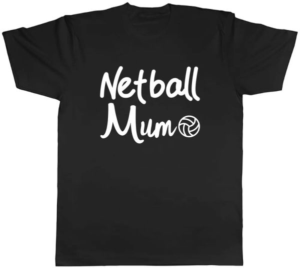 

netball mum mens t-shirt tee, White;black