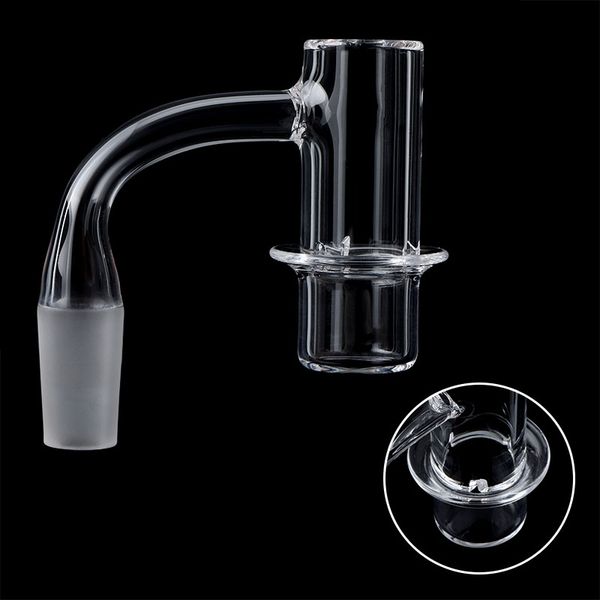 Regelmäßige Schweißnaht, abgeschrägte Kante, Halo-Rauchquarz-Banger, 20 mm Durchmesser, männlich, weiblich, Terp-Slurper-Nägel für Glas-Wasserbongs, Dab-Rigs-Rohre