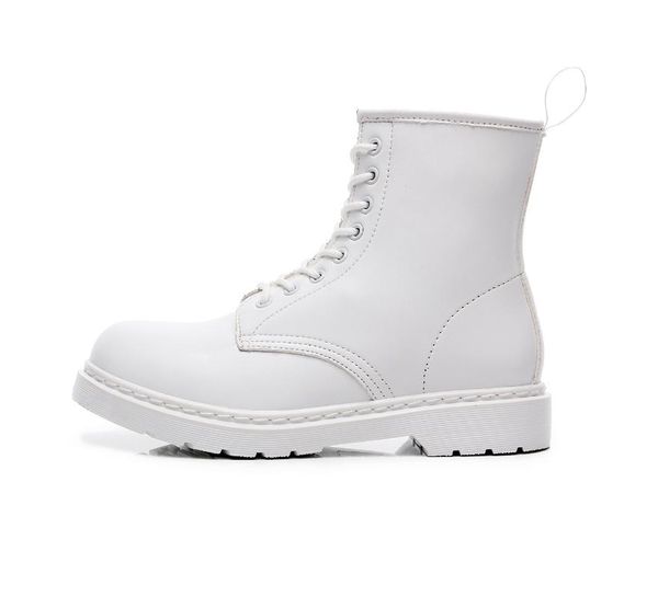 

boots first layer cowhide women's tooling couples eight-hole british style short plus size women, Black