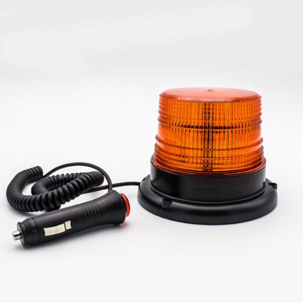 

emergency lights 2pcs 12-80v high power led car magnetic mounted vehicle warning light flashing beacon strobe (yellow)